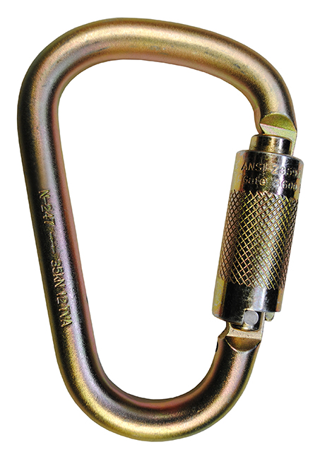 thumbnail image 2 of Outdoor Sports 25KN O-Shaped Steel Screw Lock Carabiner Clip For Climbing Hiking 2 of 14